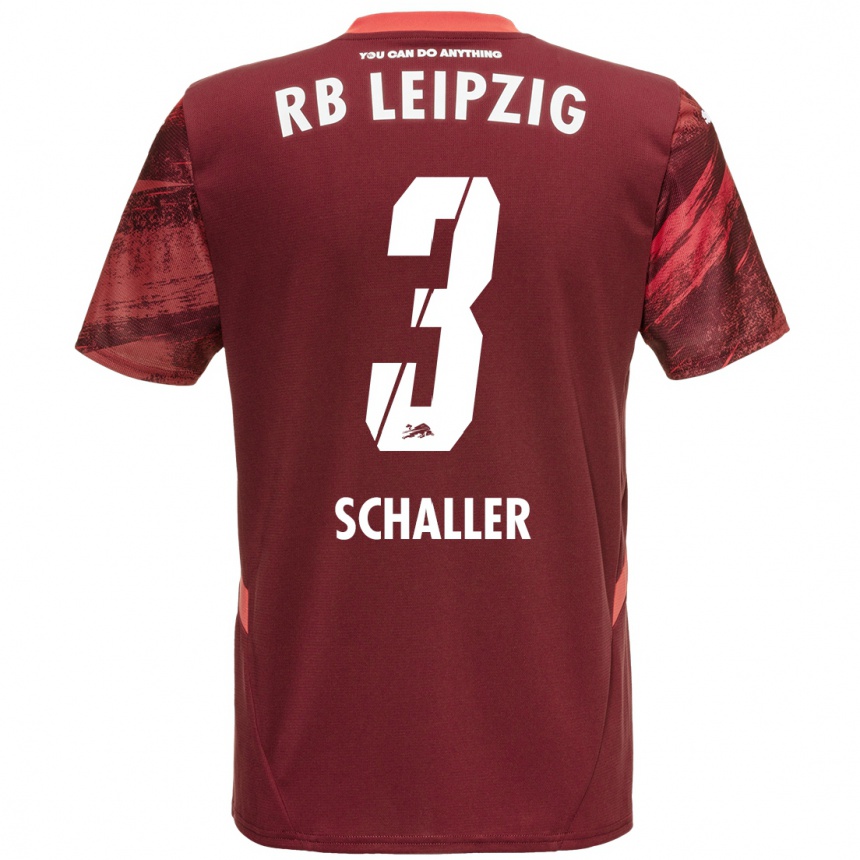 Kids Football Josefine Schaller #3 Burgundy Away Jersey 2024/25 T-Shirt