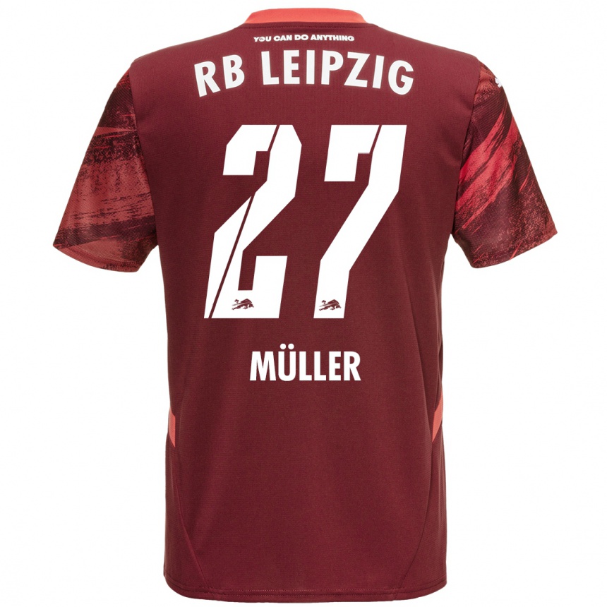 Kids Football Marlene Müller #27 Burgundy Away Jersey 2024/25 T-Shirt