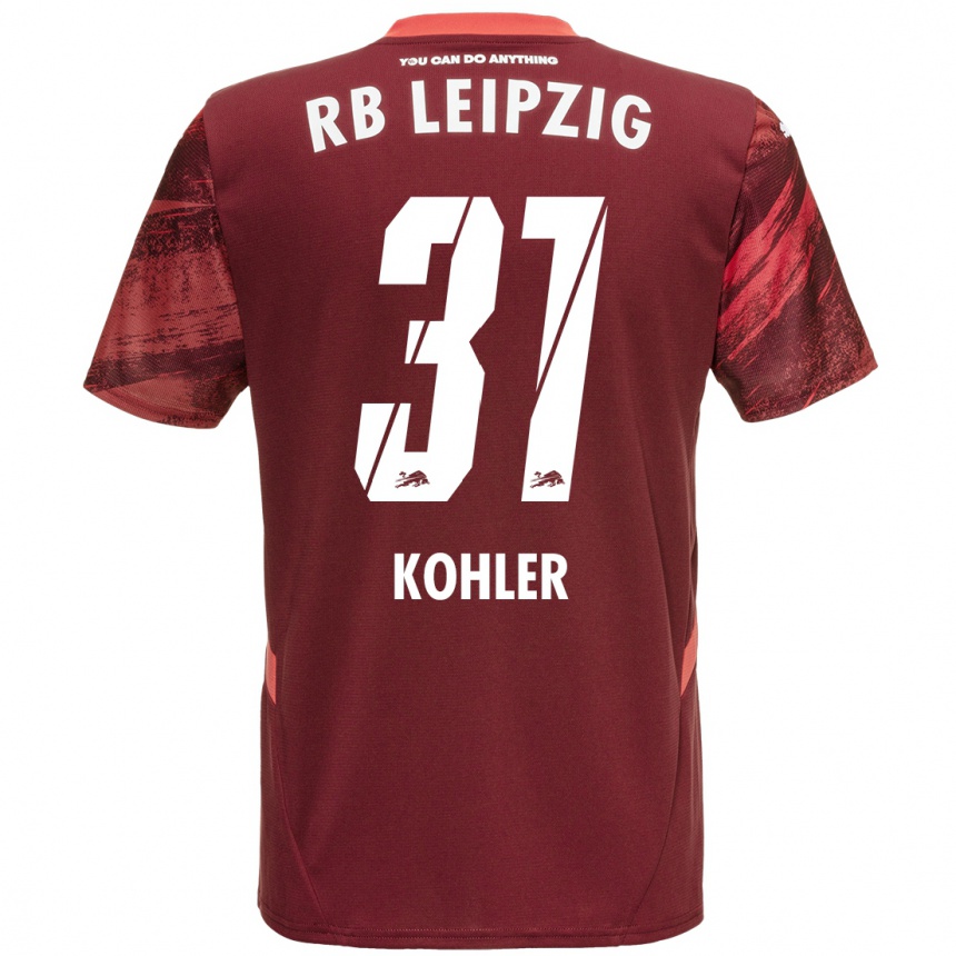 Kids Football Tim Köhler #31 Burgundy Away Jersey 2024/25 T-Shirt