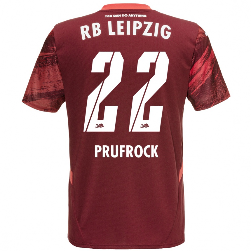 Kids Football Silas Prüfrock #22 Burgundy Away Jersey 2024/25 T-Shirt