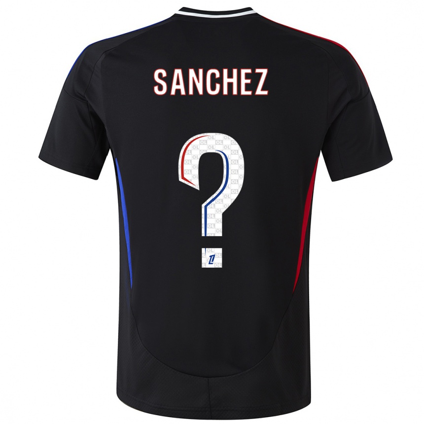 Kids Football Florent Sanchez #0 Black Away Jersey 2024/25 T-Shirt