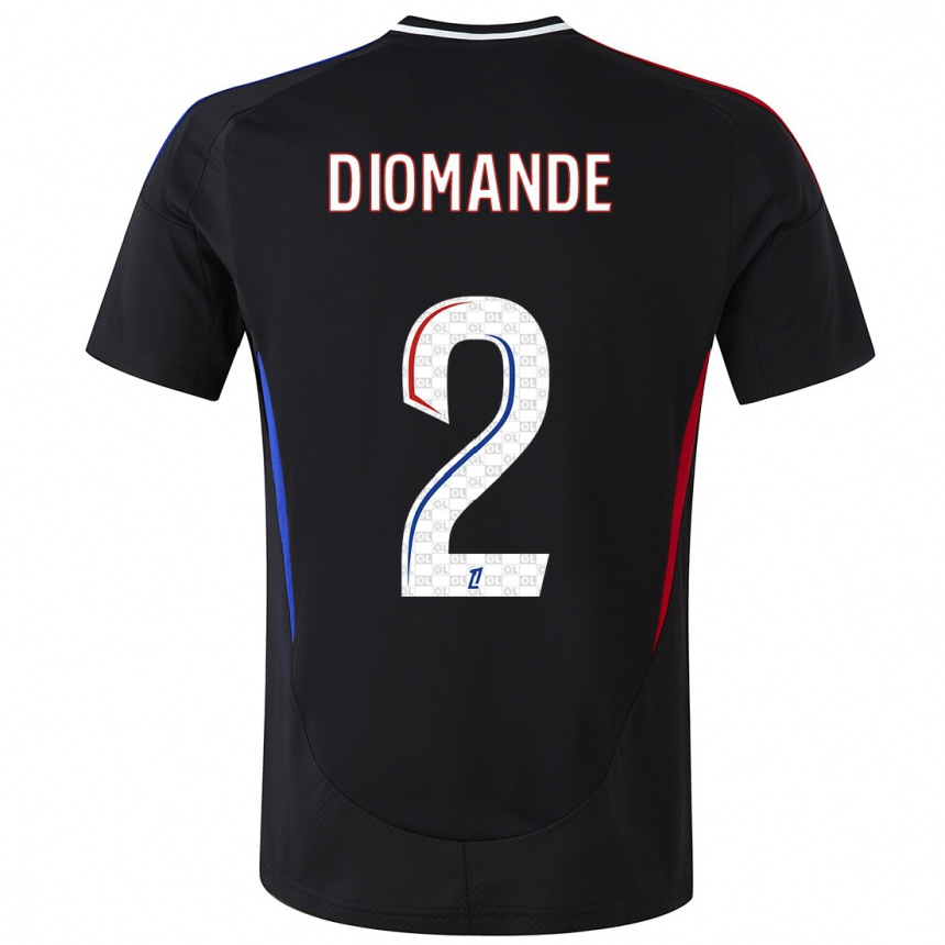 Kids Football Sinaly Diomande #2 Black Away Jersey 2024/25 T-Shirt