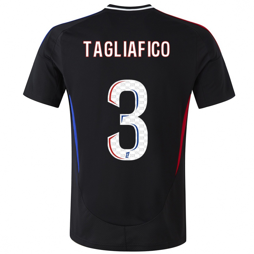 Kids Football Nicolas Tagliafico #3 Black Away Jersey 2024/25 T-Shirt