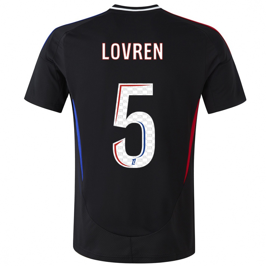 Kids Football Dejan Lovren #5 Black Away Jersey 2024/25 T-Shirt