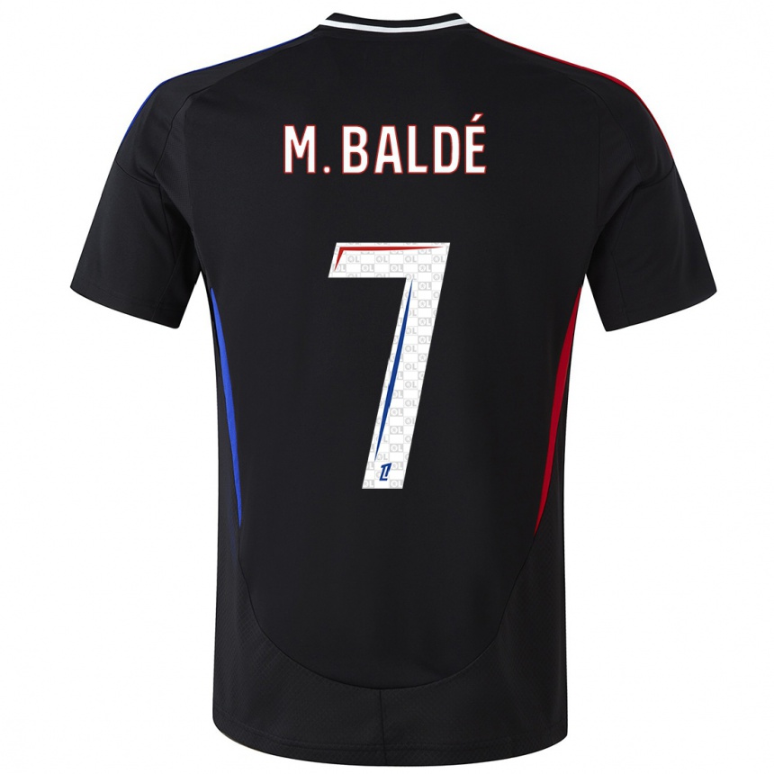 Kids Football Mama Baldé #7 Black Away Jersey 2024/25 T-Shirt