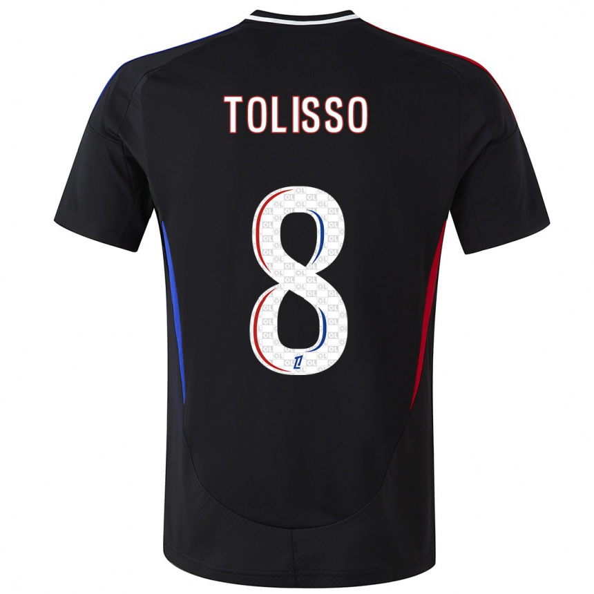 Kids Football Corentin Tolisso #8 Black Away Jersey 2024/25 T-Shirt