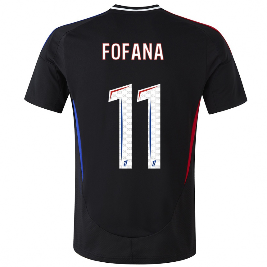 Kids Football Malick Fofana #11 Black Away Jersey 2024/25 T-Shirt