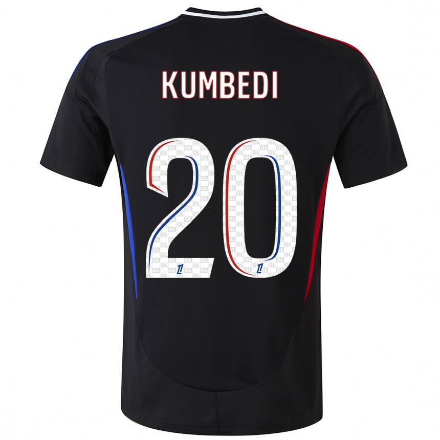 Kids Football Saël Kumbedi #20 Black Away Jersey 2024/25 T-Shirt