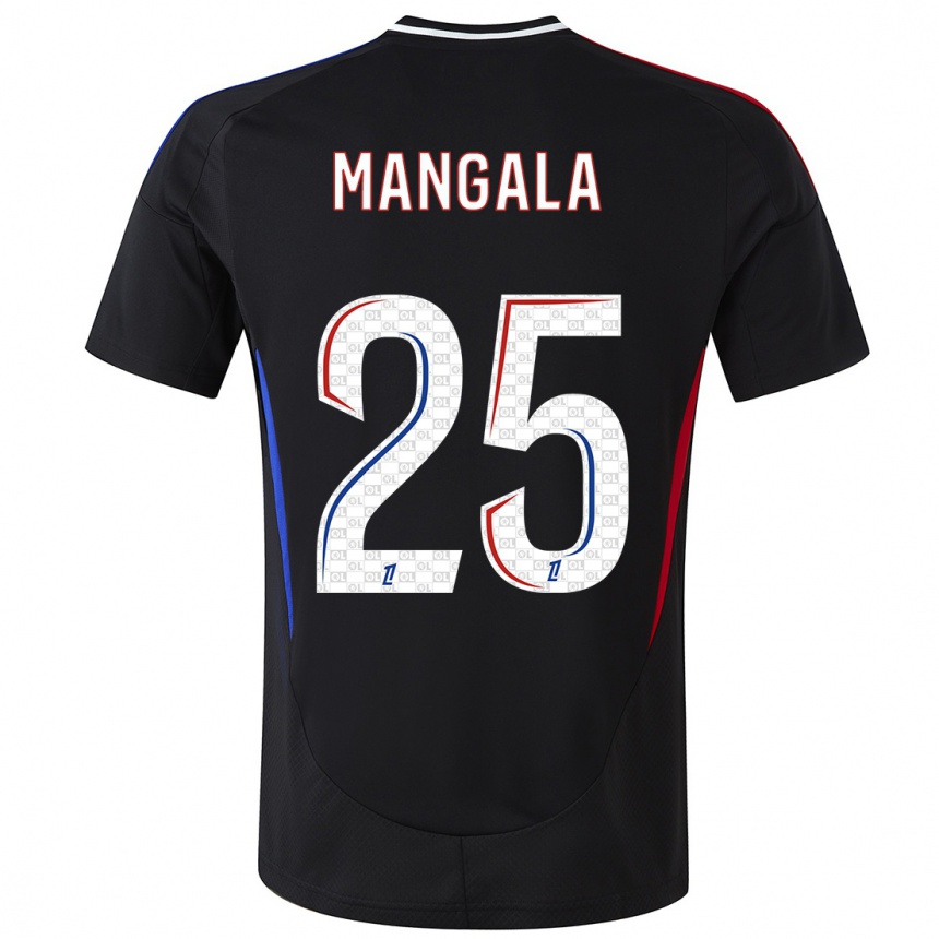 Kids Football Orel Mangala #25 Black Away Jersey 2024/25 T-Shirt