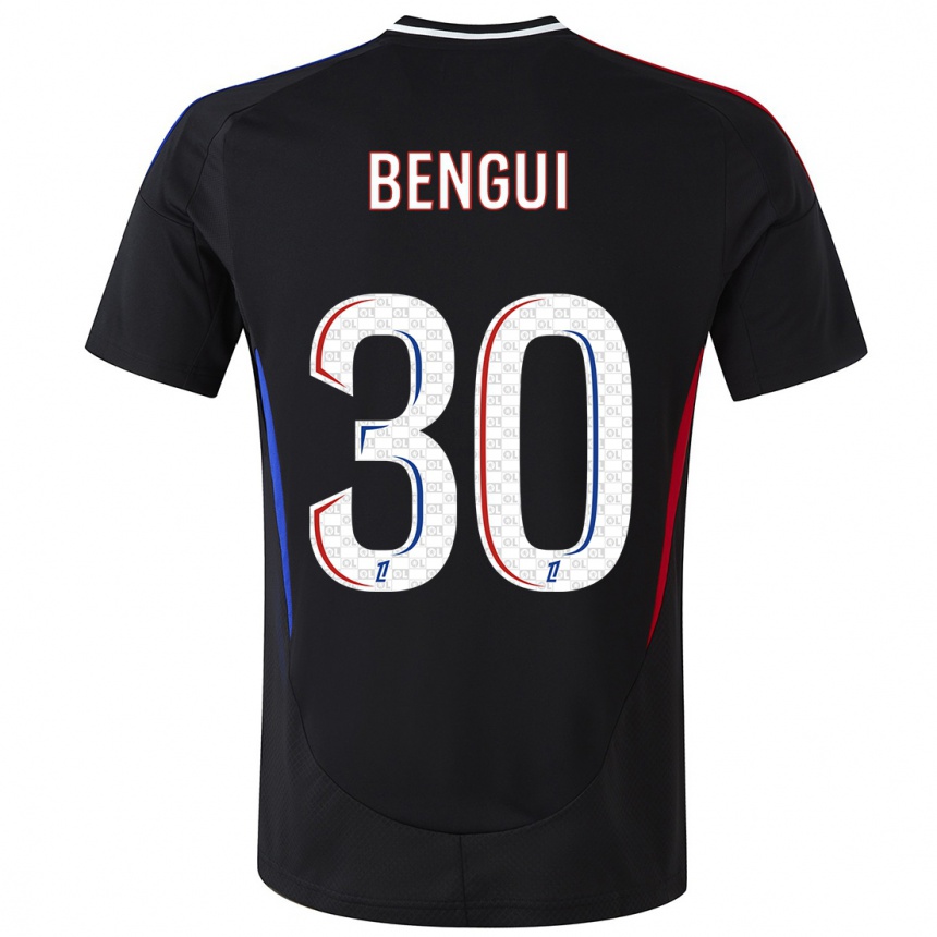 Kids Football Justin Bengui Joao #30 Black Away Jersey 2024/25 T-Shirt