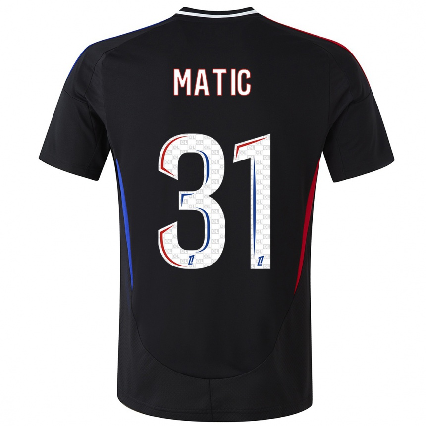 Kids Football Nemanja Matic #31 Black Away Jersey 2024/25 T-Shirt