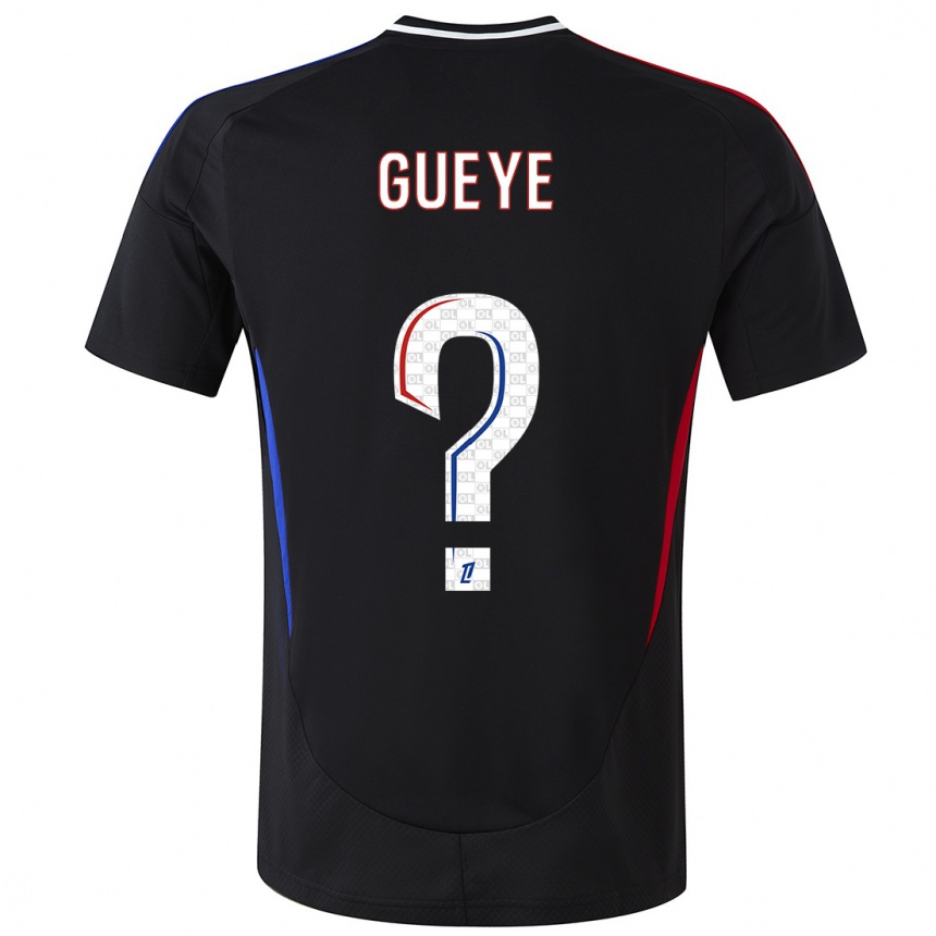 Kids Football Thiema Gueye #0 Black Away Jersey 2024/25 T-Shirt