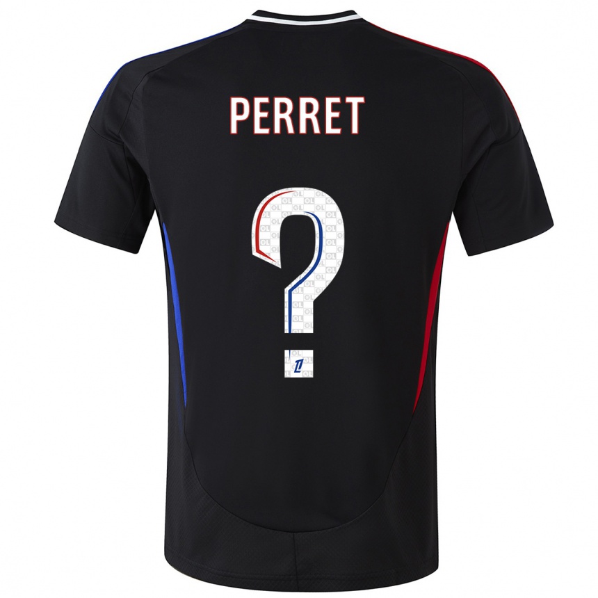 Kids Football Romain Perret #0 Black Away Jersey 2024/25 T-Shirt