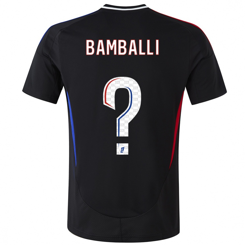 Kids Football Léo Bamballi #0 Black Away Jersey 2024/25 T-Shirt