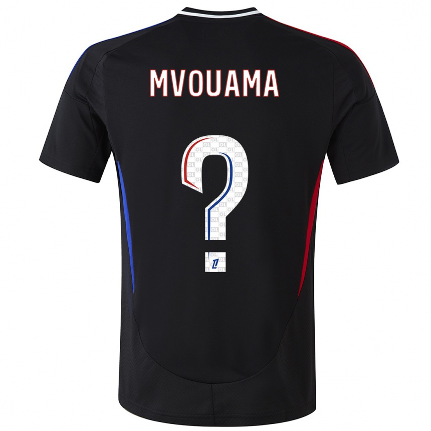 Kids Football Olivier Mvouama #0 Black Away Jersey 2024/25 T-Shirt