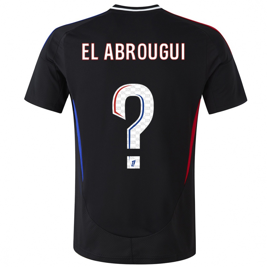 Kids Football Wassim El Abrougui #0 Black Away Jersey 2024/25 T-Shirt