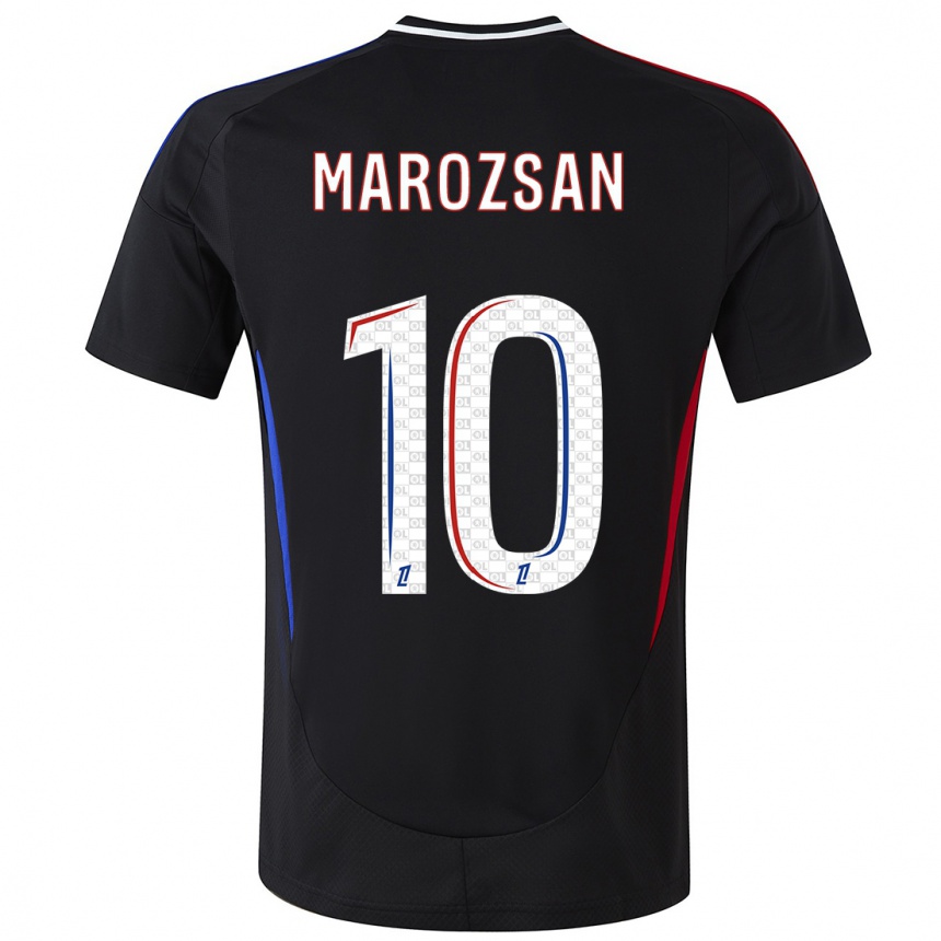 Kids Football Dzsenifer Marozsan #10 Black Away Jersey 2024/25 T-Shirt