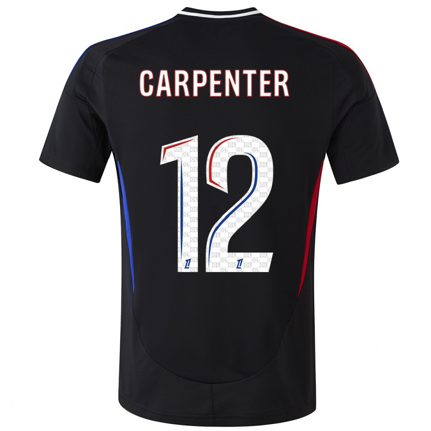 Kids Football Ellie Carpenter #12 Black Away Jersey 2024/25 T-Shirt