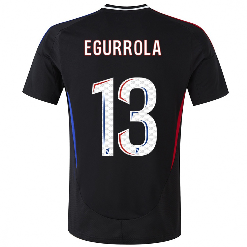 Kids Football Damaris Egurrola #13 Black Away Jersey 2024/25 T-Shirt