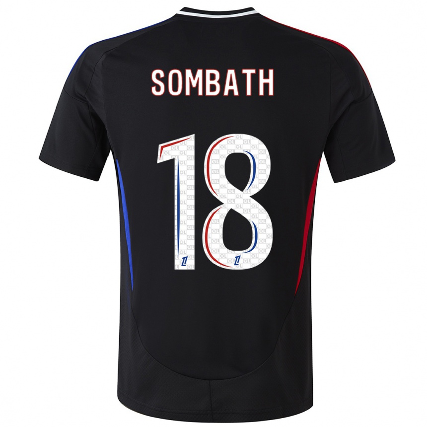 Kids Football Alice Sombath #18 Black Away Jersey 2024/25 T-Shirt