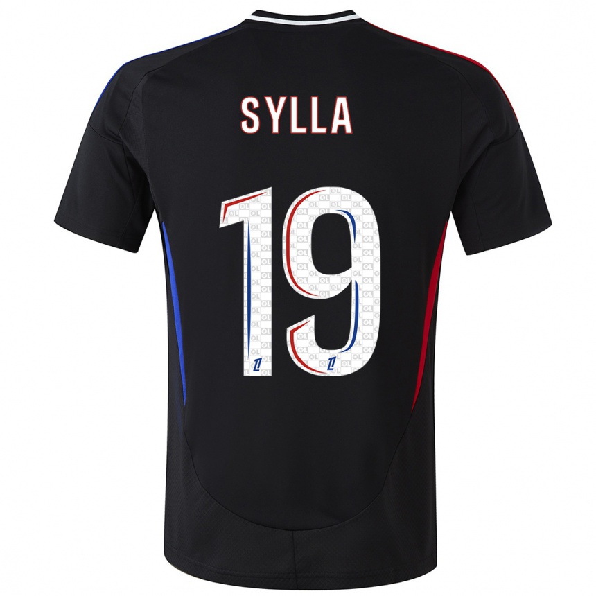 Kids Football Kysha Sylla #19 Black Away Jersey 2024/25 T-Shirt