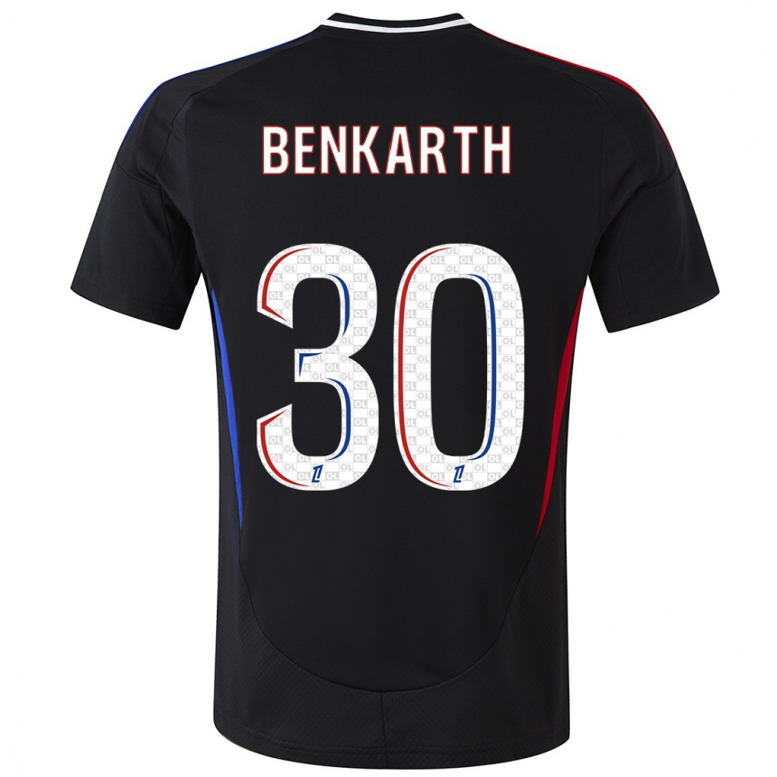 Kids Football Laura Benkarth #30 Black Away Jersey 2024/25 T-Shirt