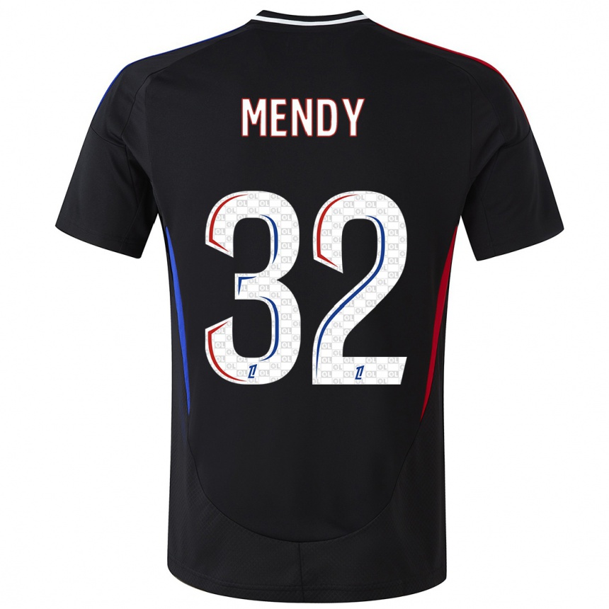 Kids Football Maeline Mendy #32 Black Away Jersey 2024/25 T-Shirt