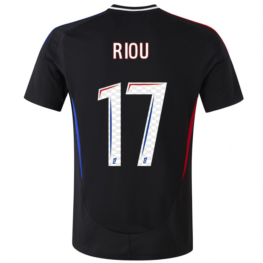 Kids Football Remy Riou #17 Black Away Jersey 2024/25 T-Shirt