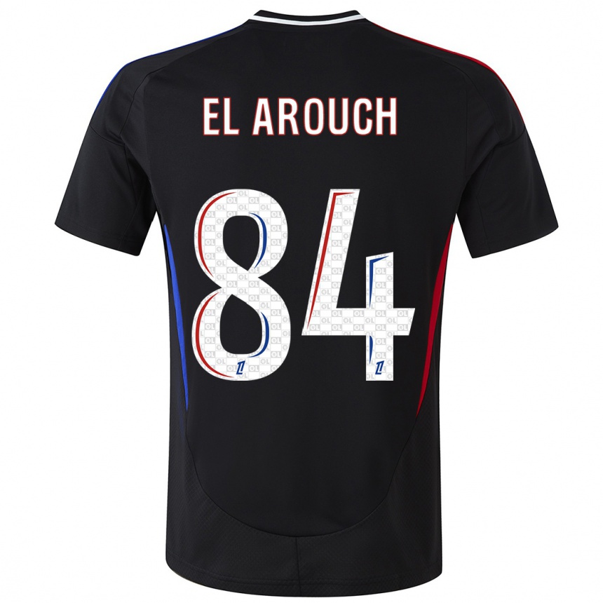 Kids Football Mohamed El Arouch #84 Black Away Jersey 2024/25 T-Shirt