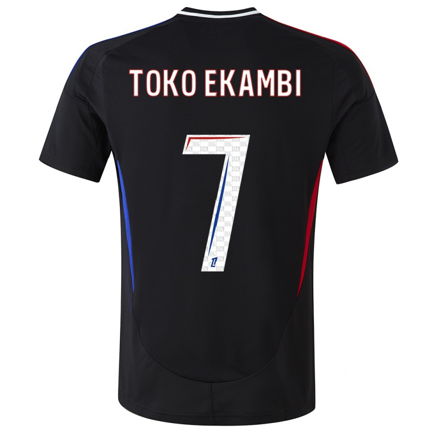 Kids Football Karl Toko Ekambi #7 Black Away Jersey 2024/25 T-Shirt