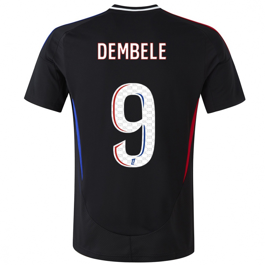 Kids Football Moussa Dembele #9 Black Away Jersey 2024/25 T-Shirt