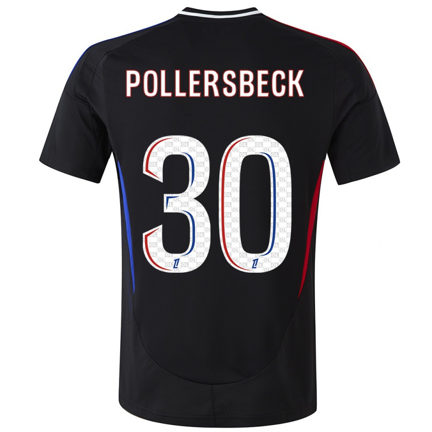 Kids Football Julian Pollersbeck #30 Black Away Jersey 2024/25 T-Shirt