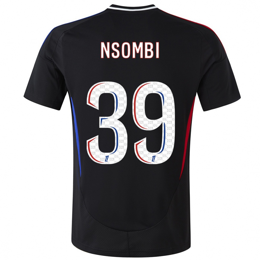 Kids Football Gael Nsombi #39 Black Away Jersey 2024/25 T-Shirt