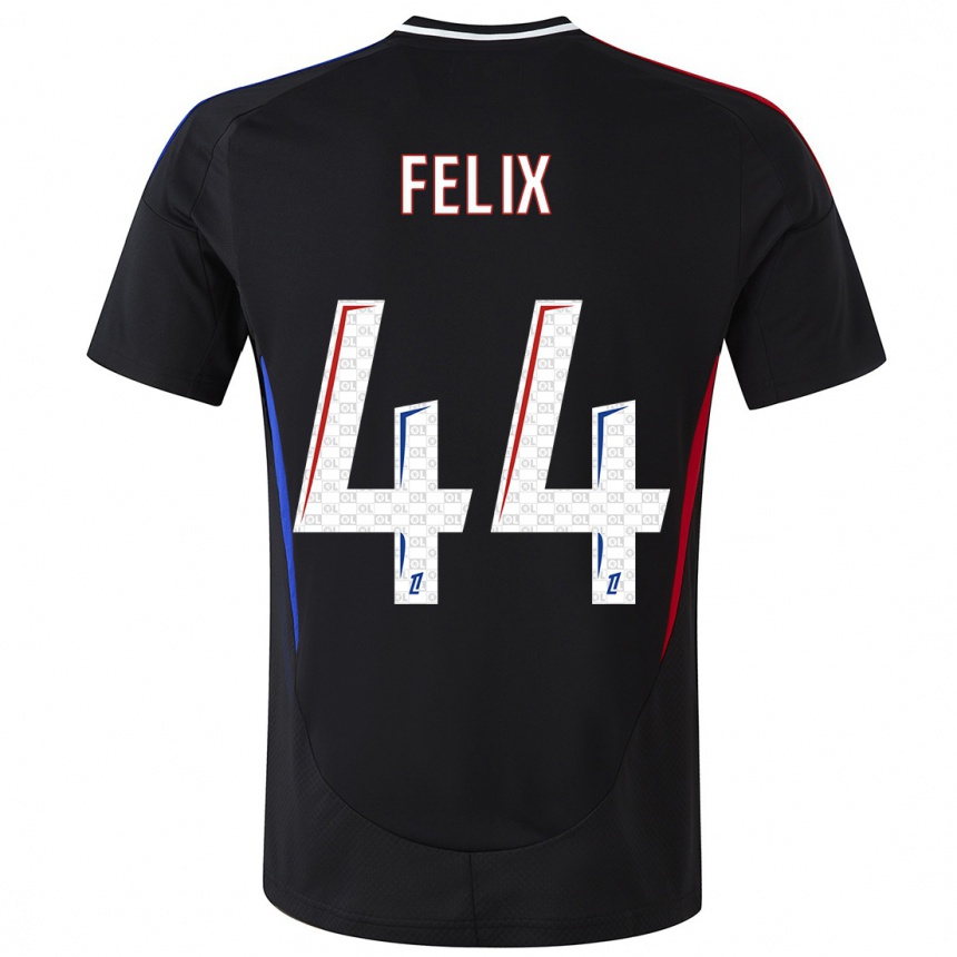 Kids Football Marley Felix #44 Black Away Jersey 2024/25 T-Shirt