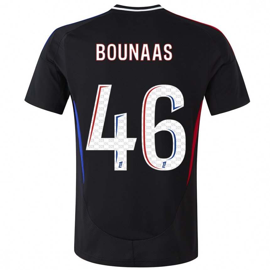 Kids Football Idris Bounaas #46 Black Away Jersey 2024/25 T-Shirt