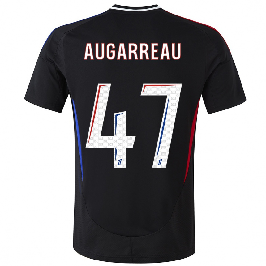 Kids Football Sofiane Augarreau #47 Black Away Jersey 2024/25 T-Shirt