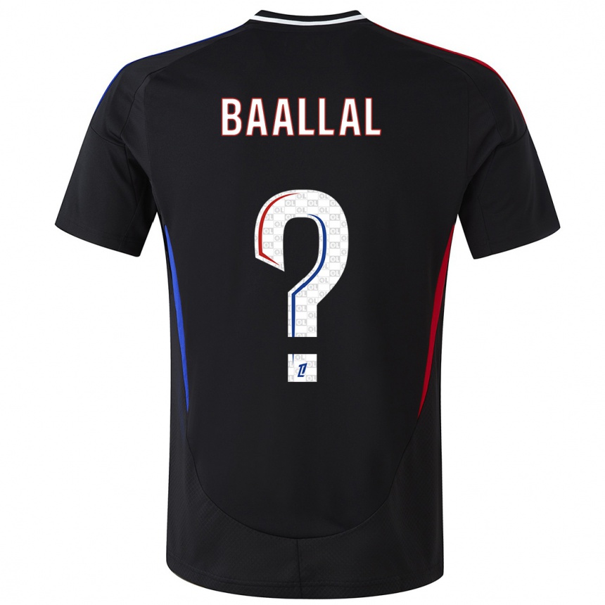 Kids Football Abdellah Baallal #0 Black Away Jersey 2024/25 T-Shirt