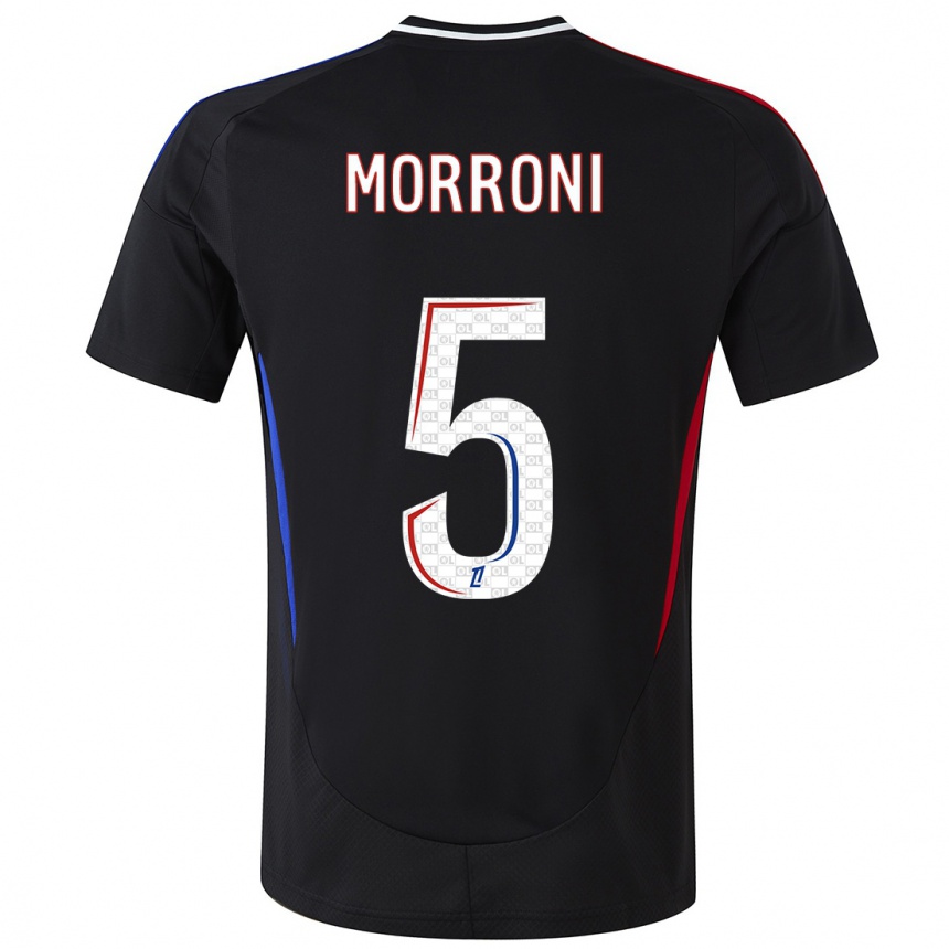 Kids Football Perle Morroni #5 Black Away Jersey 2024/25 T-Shirt