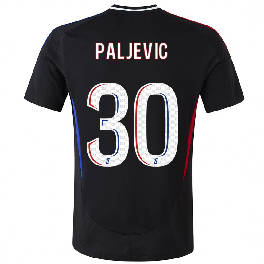 Kids Football Alyssia Paljevic #30 Black Away Jersey 2024/25 T-Shirt