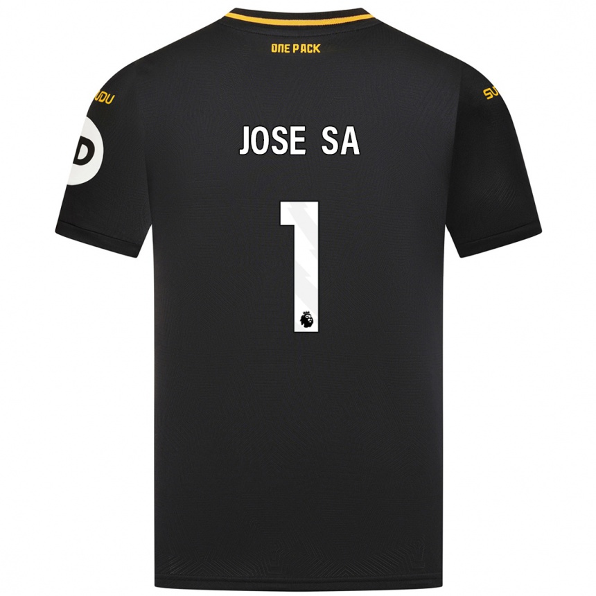 Kids Football José Sá #1 Black Away Jersey 2024/25 T-Shirt