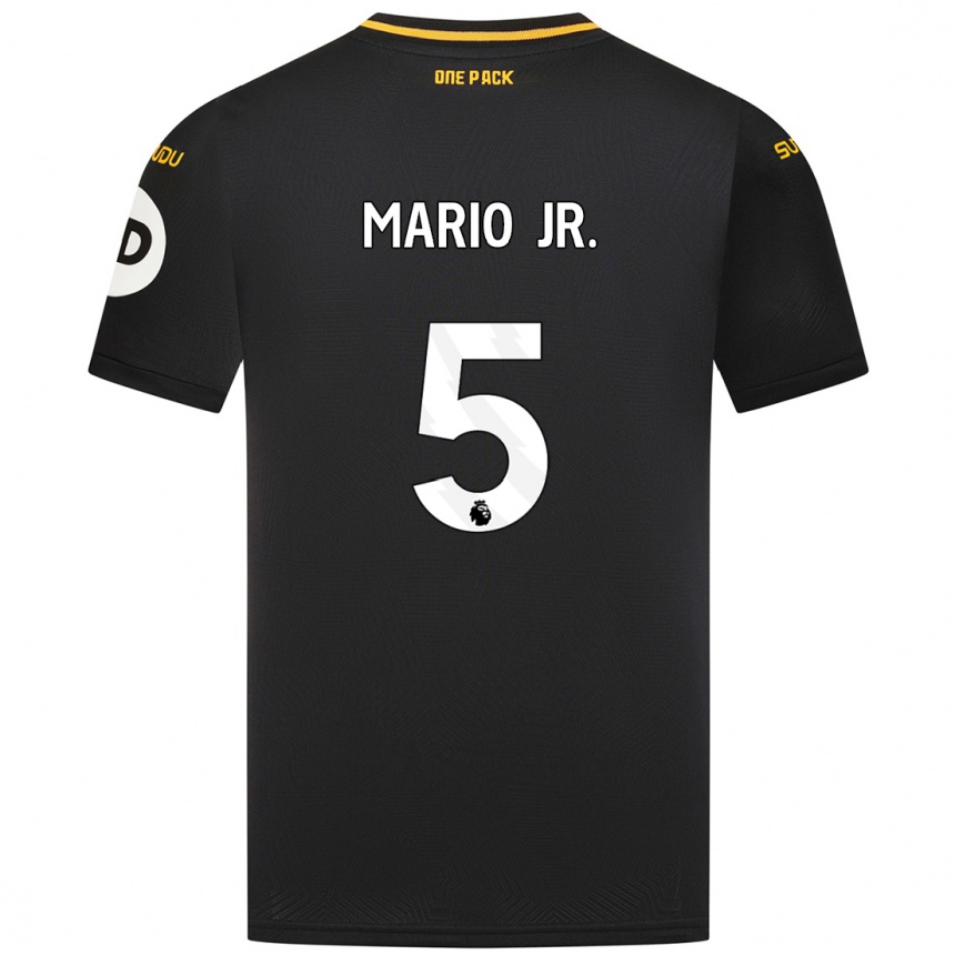 Kids Football Mario Lemina #5 Black Away Jersey 2024/25 T-Shirt