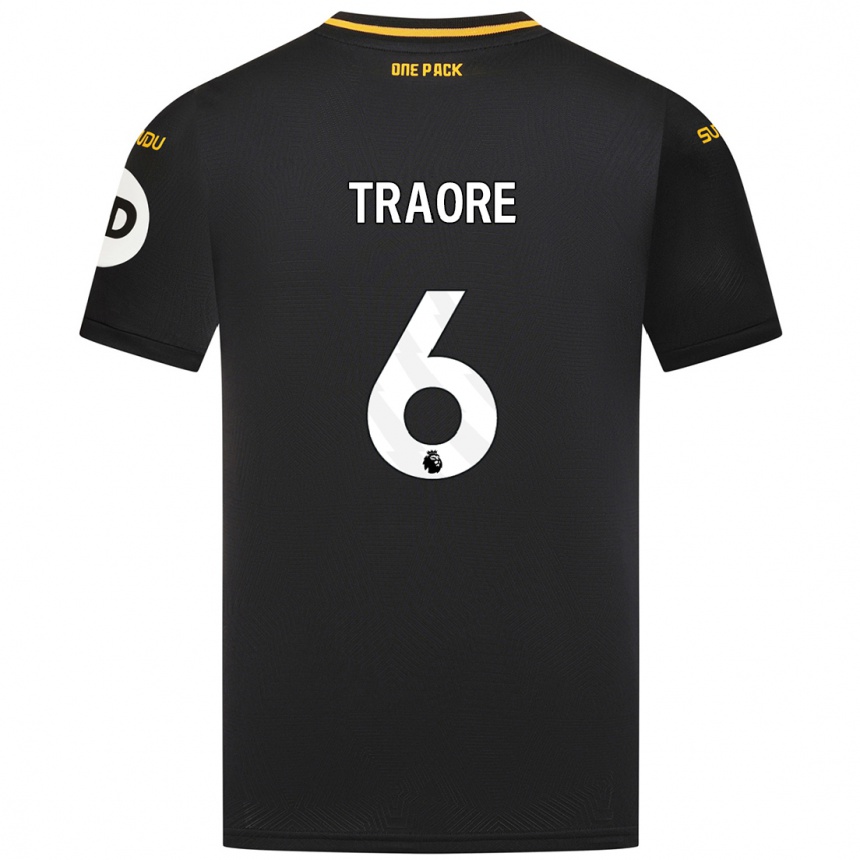 Kids Football Boubacar Traoré #6 Black Away Jersey 2024/25 T-Shirt