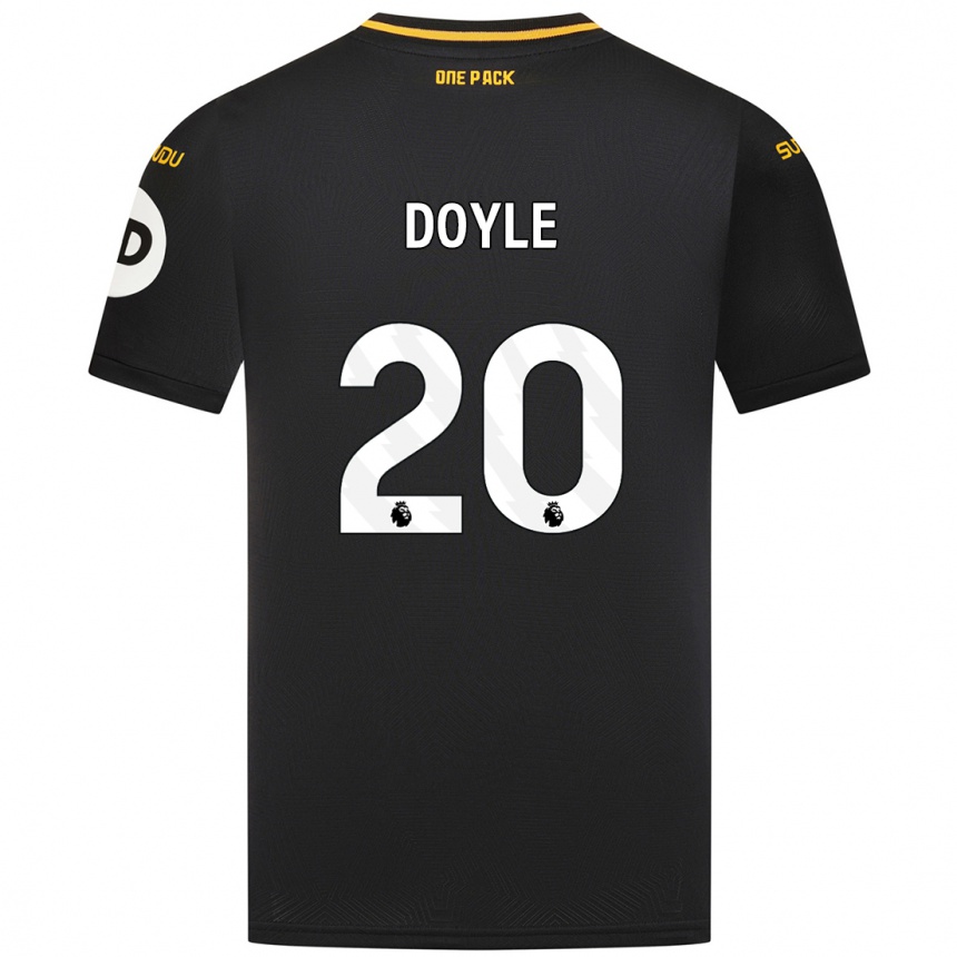 Kids Football Tommy Doyle #20 Black Away Jersey 2024/25 T-Shirt