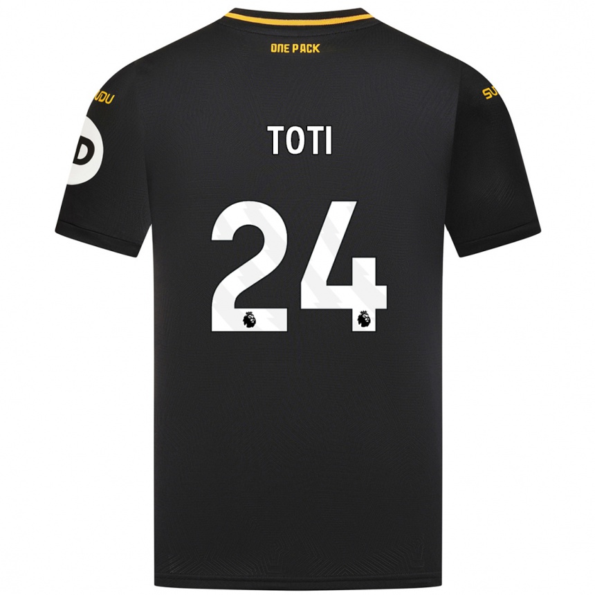 Kids Football Toti #24 Black Away Jersey 2024/25 T-Shirt