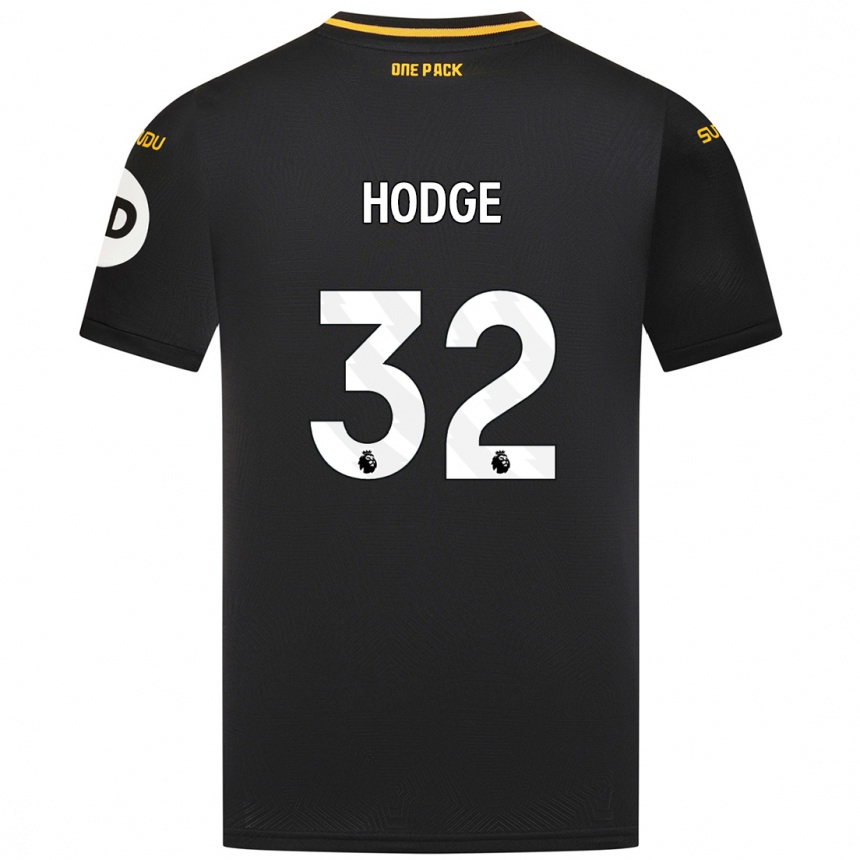 Kids Football Joe Hodge #32 Black Away Jersey 2024/25 T-Shirt