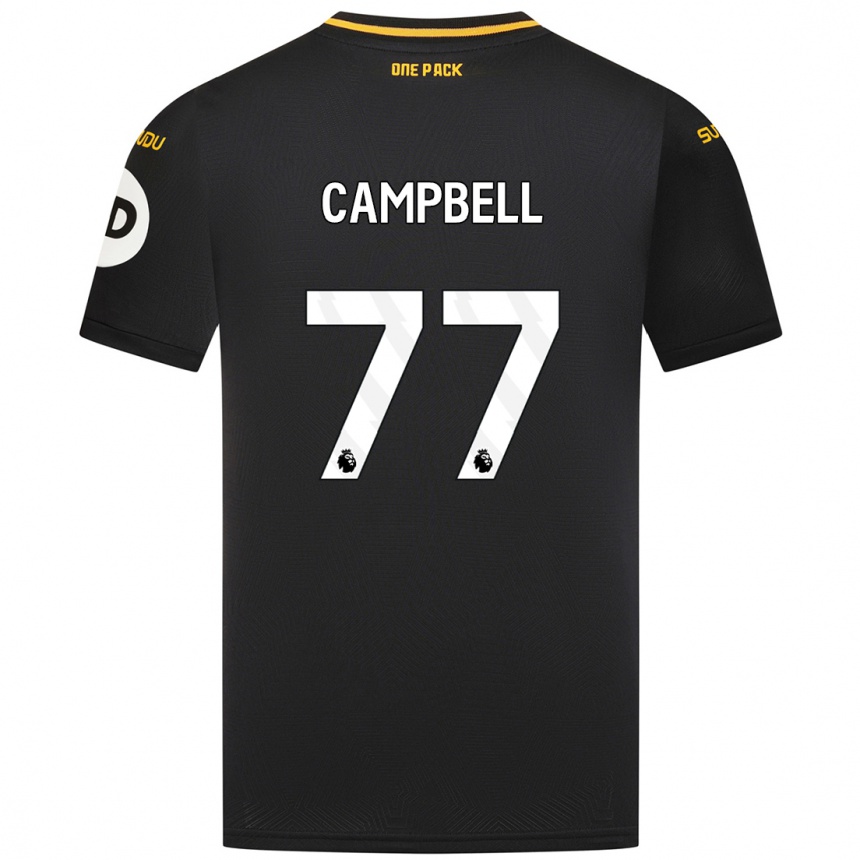 Kids Football Chem Campbell #77 Black Away Jersey 2024/25 T-Shirt