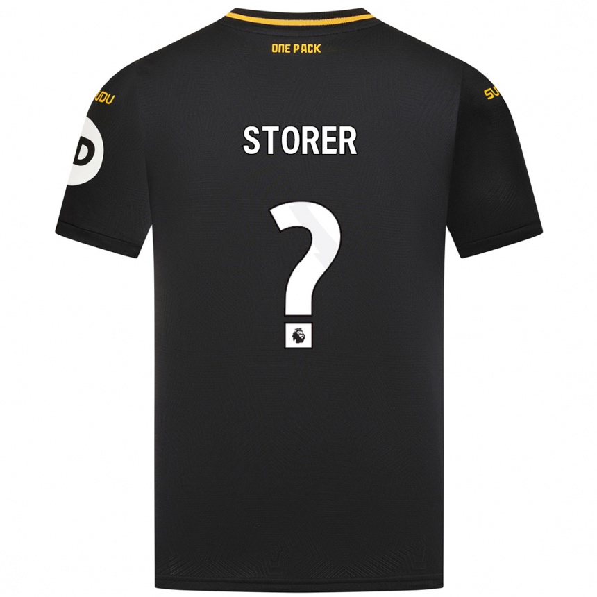 Kids Football James Storer #0 Black Away Jersey 2024/25 T-Shirt