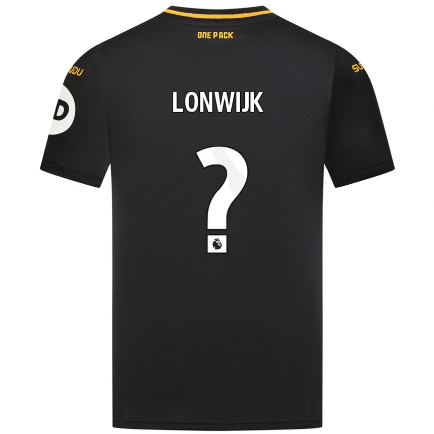 Kids Football Nigel Lonwijk #0 Black Away Jersey 2024/25 T-Shirt