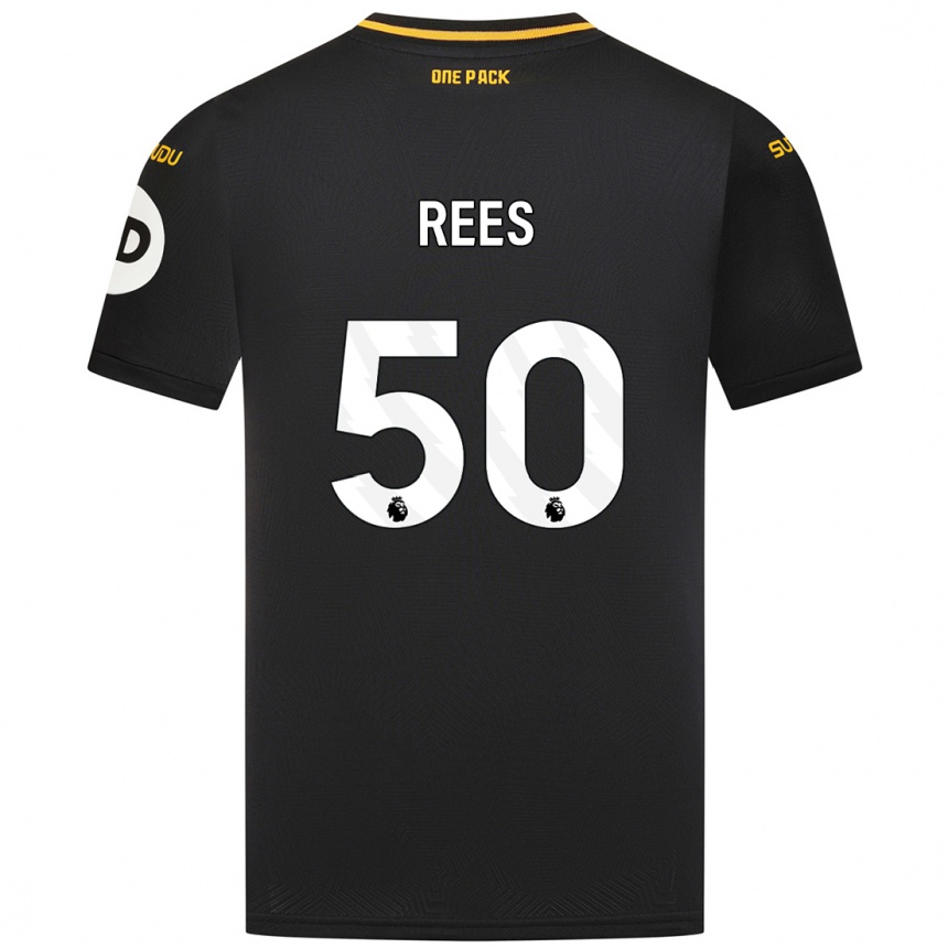 Kids Football Mason Rees #50 Black Away Jersey 2024/25 T-Shirt