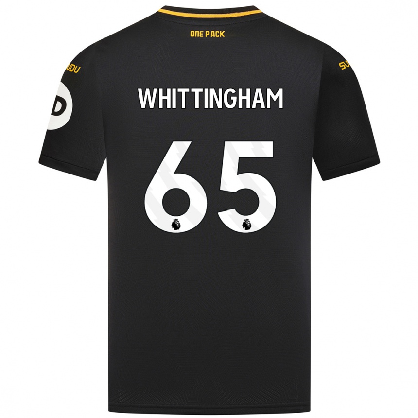 Kids Football Matthew Whittingham #65 Black Away Jersey 2024/25 T-Shirt